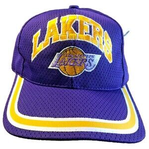 Los Angeles Lakers Snapback Baseball Hat NBA Drew Pearson Purple Vintage